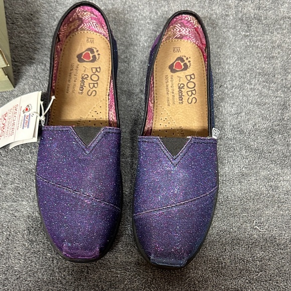 Skechers Shoes - Skechers BOBS Glitter Slip-On Shoes - Purple